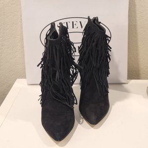 Steve Madden flapper black suede